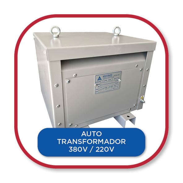 Auto transformador trifásico reversível 380V para 220V da Azultrafo